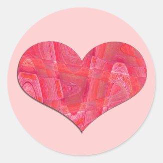 peach sherbert heart sticker