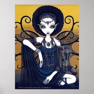 Cleo Egyptian Cobra Fearie Goddess Poster print