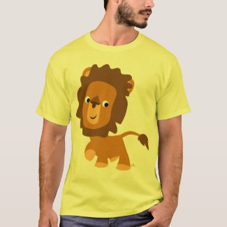 Cartoon Content Lion T-shirt shirt