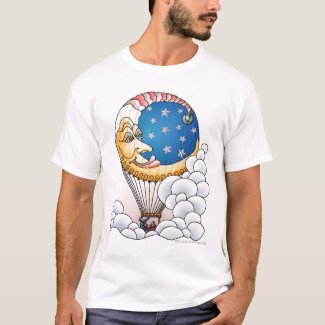 Sun Moon Stars Moon Balloon Aircraft Apparel shirt