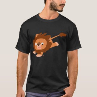 Lively Cartoon Lion T-shirt shirt