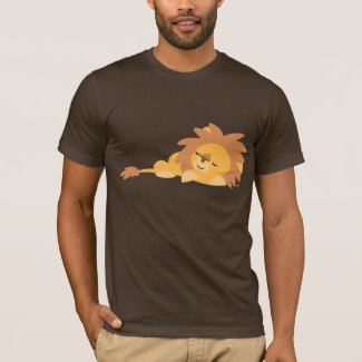 Slumbering Cartoon Lion T-shirt shirt