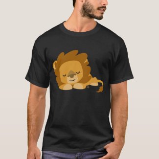 Sleeping Cartoon Lion T-shirt shirt