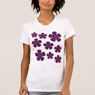 purple flowers shirt