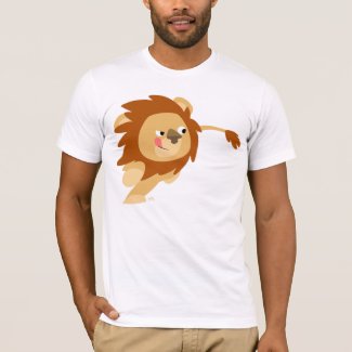 Galloping Cartoon Lion T-shirt shirt