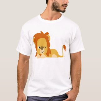 Awake Cartoon Lion T-shirt shirt