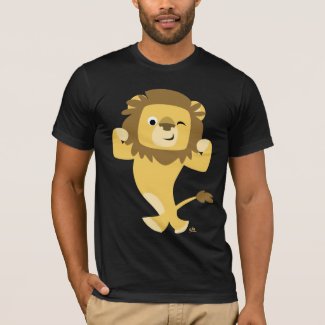 Strong Cartoon Lion T-shirt shirt