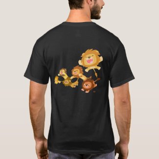 Cartoon Lions' Parade T-shirt (back) shirt