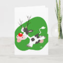 Christmas reindeer greeting card card