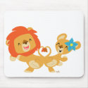Valentine dancing lion couple mousepad mousepad