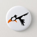 Nose-diving lil' birdie :) button badge button