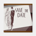 Retro Save The Date magnet