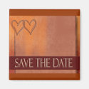 Gold and deep red Save the Date magnet magnet