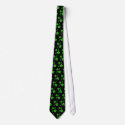 green flowers tie