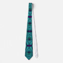 fractal turquoise tie