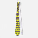 black and yellow flowers tie