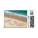 Tropical RSVP Wedding Postage stamp