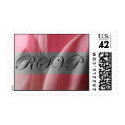 RSVP Pink Tulip Wedding Postage Stamp stamp