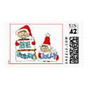 Christmas Cartoon Holiday Elf Postage Stamp stamp