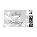 July Wedding Postage Stamp stamp