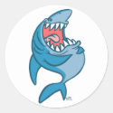 The Laughing Shark cartoon sticker sticker