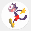 Monocular cat cartoon sticker sticker