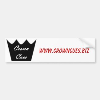 Crown Cues Bumper Sticker