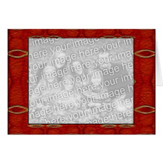 Ancient Red Abstract Photo Frame card