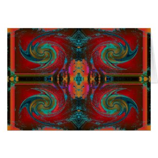 Red Cosmos Swirl card