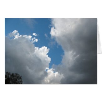 Clouds greeting card