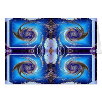 Blue Cosmos Swirl card
