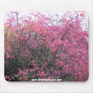 pink trees mousepad