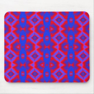 wild red blue mousepad