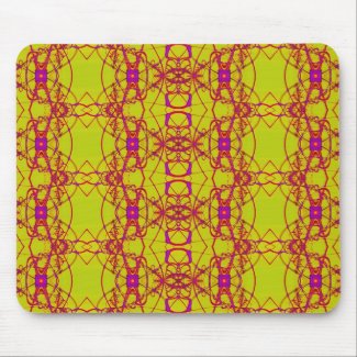yellow with pink lace mousepad