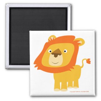 Cartoony lion magnet