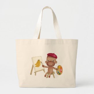 A little artist Socky the Sock monkey Bag bag