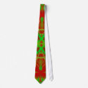bright green red tie