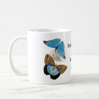 Butterflies - Blue mug
