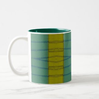 yellow stripe abstract mug