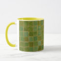 Green Squares Coffee Mug