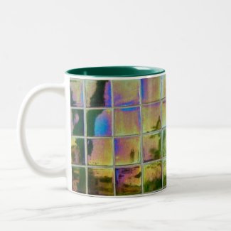 green tiles mug