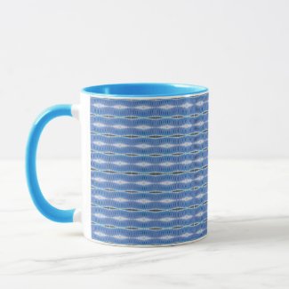 light blue pattern mug