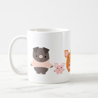 Oinky mug: a bunch of piggies