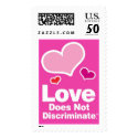 Love Does Not Discriminate - Three Hearts! postage