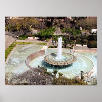 Fountain Downtown Los Angeles print