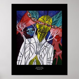 Two Red Trees by Gregory Gallo print