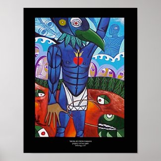 Blue Crow by Gregory Gallo print