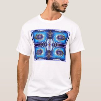 blue cosmos swirl shirt