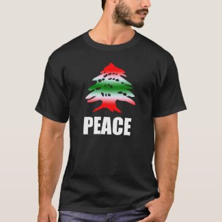 Lebanon Peace - Flag Colors and Symbol t-shirt